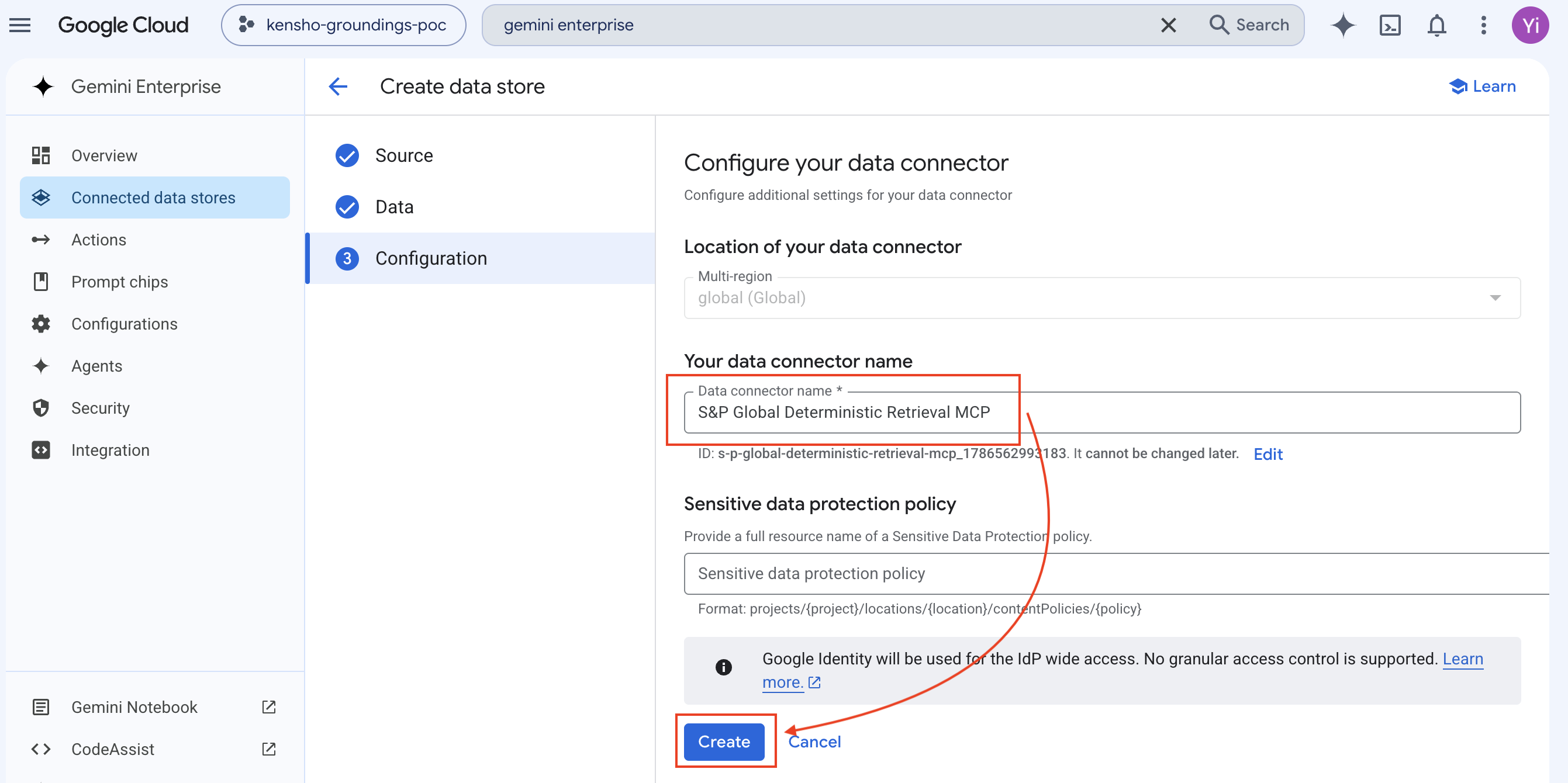 Create data connector