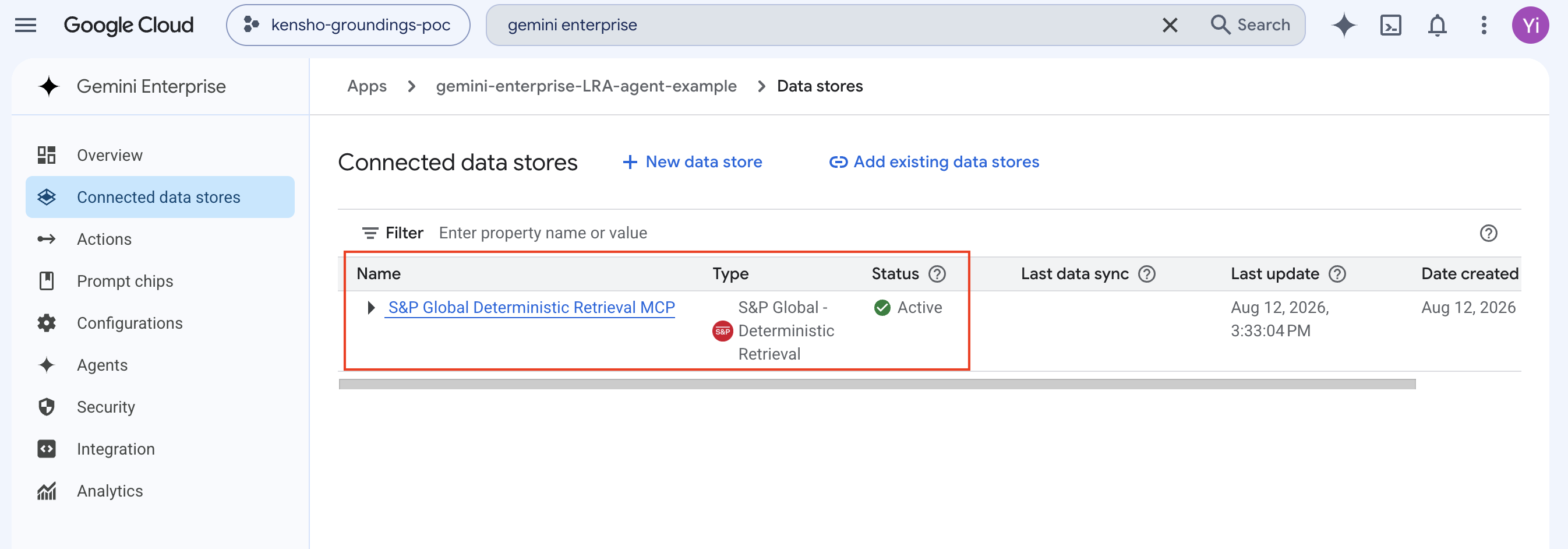 Data store active