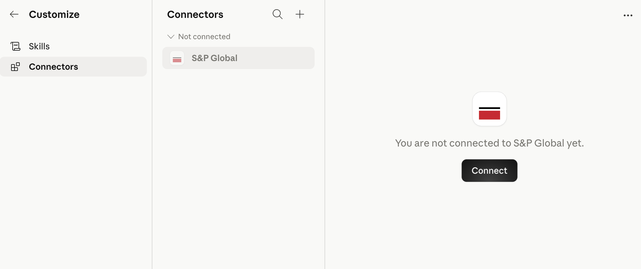 Connect button