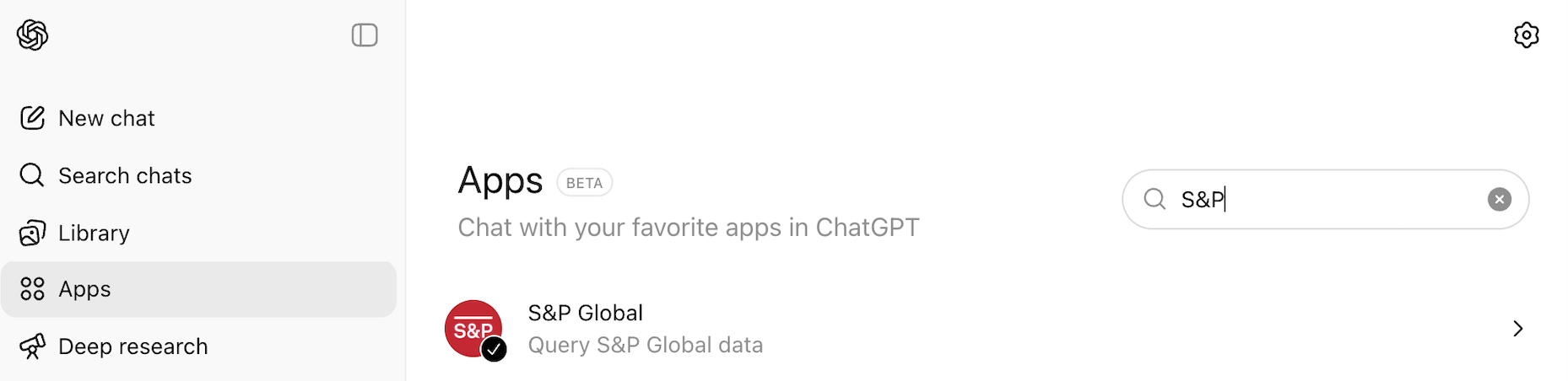 Search for S&P Global App