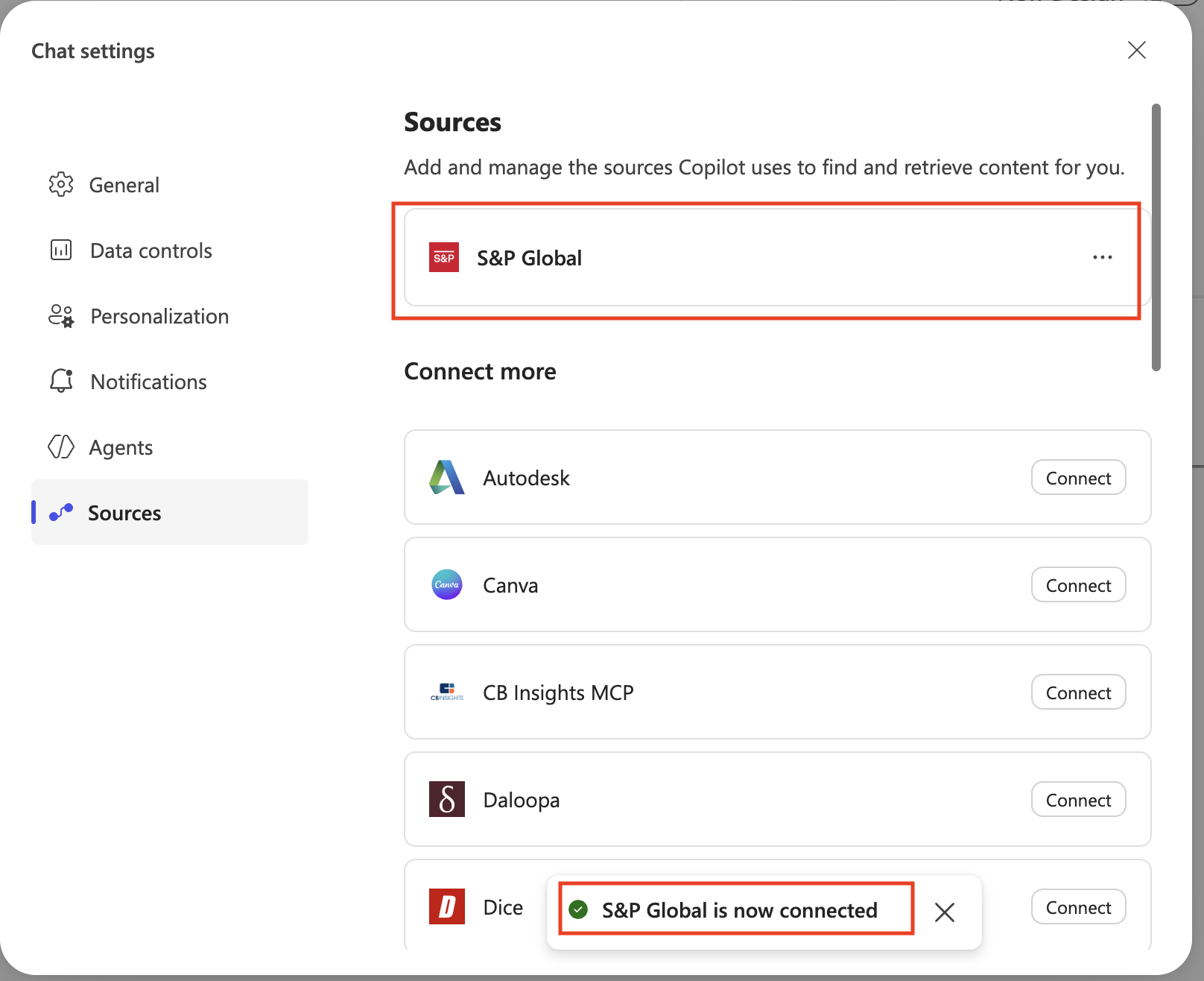 Source connected