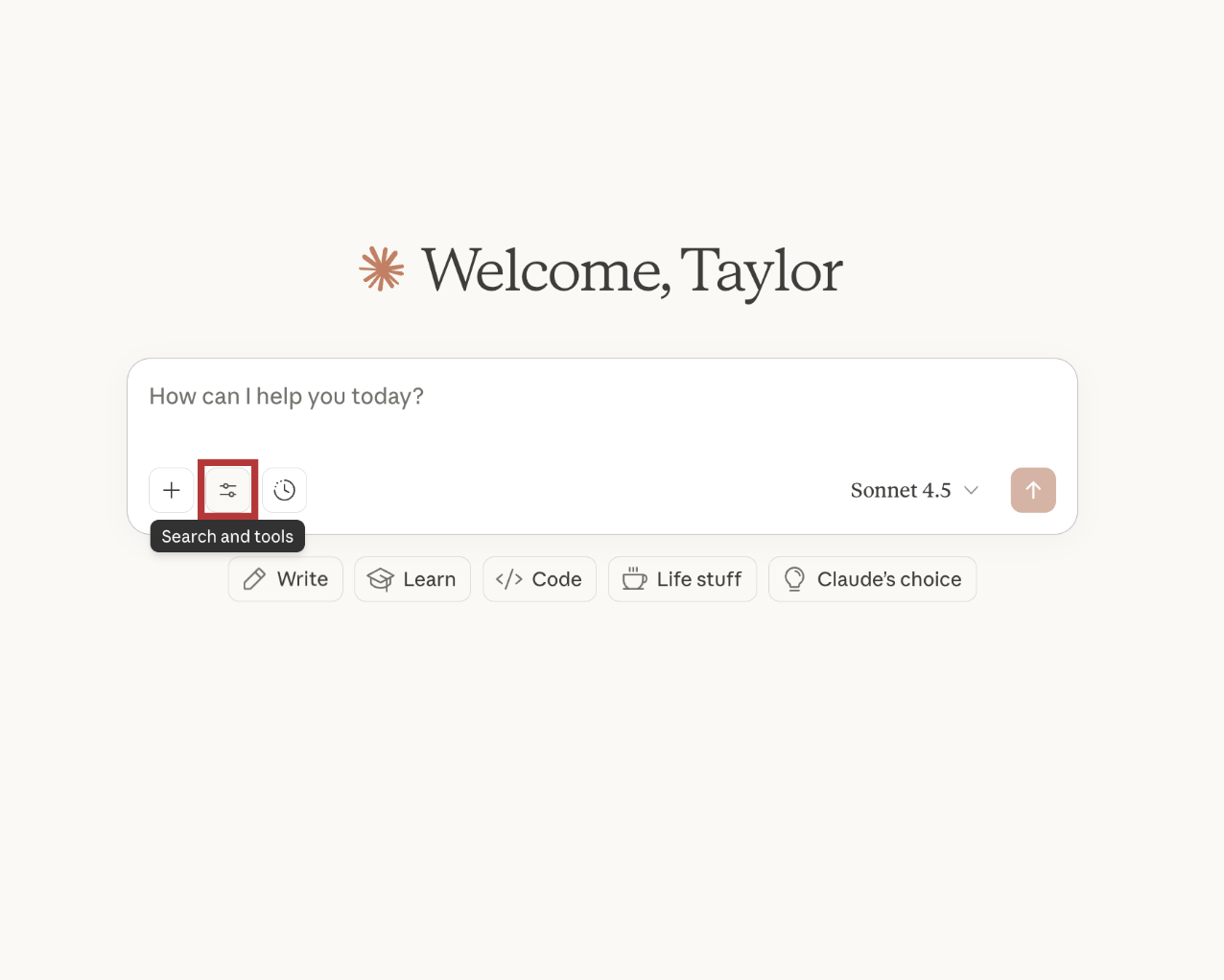 Search and tools